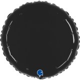 Ballon  - Plastique- Rond - Brillant - Uni - 45cm NOIR 