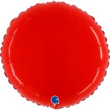 Ballon  - Plastique- Rond - Brillant - Uni - 45cm ROUGE 
