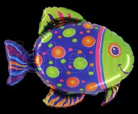 1 Ballon - Mylar - Forme - Licence - Ø 60/70cm POISSON