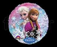 1 Ballon - Mylar - Rond - Licence - Ø 45cm REINE_des_NEIGES