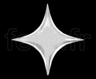 Ballon - Mylar - Forme - Deco - Ø 1m STAR-ARGENT-GM