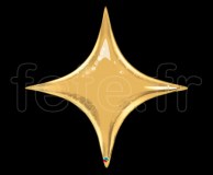 Ballon - Mylar - Forme - Deco - Ø 1m STAR-OR-GM