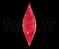 Ballon - Mylar - Forme - Deco - Ø 95cm TAPER-TURBILLON-ROUGE