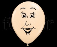 Ballon - Latex - Mat - Déco - 40cm VISAGE-FEMME 