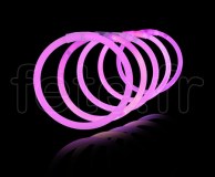 100 Bracelets - Fluo - Unicolore - Tige - 20cm X 5mm - ROSE 