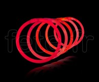 100 Bracelets - Fluo - Unicolore - Tige - 20cm X 5mm - ROUGE 