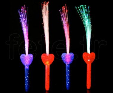 FOUET - Fibre Optique - LED - Rainbow - Piles Fournies