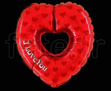 Ballon - Mylar - Forme - Deco - Ø 90cm CŒUR_I_LOVE_YOU 