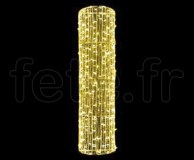 LUSTRE - H=2m30 - D=60cm  JAUNE 