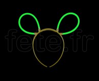 OREILLES de LAPIN - Fluo - 3 X 20cm X 5mm - VERT 