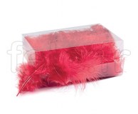 Plumes - Naturelles - Décoration - Table - 10/15cm - 30g ROUGE 